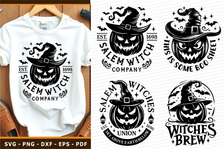 Halloween Pumpkin Faces SVG, Salem SVG, Witches Brew SVG PNG