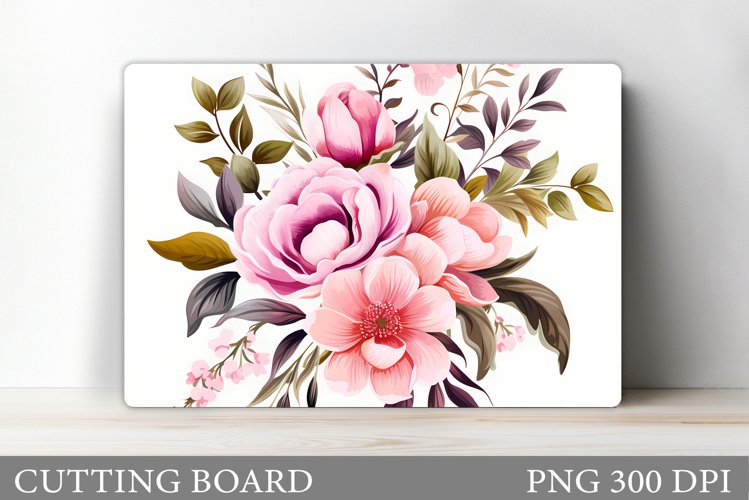 Flowers Cutting Board. Floral Cutting Board Design example image 1