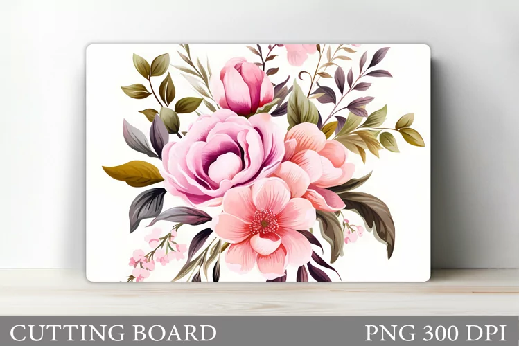 Flowers Cutting Board. Floral Cutting Board Design