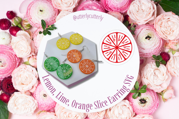 Lemon Slice Earring Laser Cut File- SVG FILE