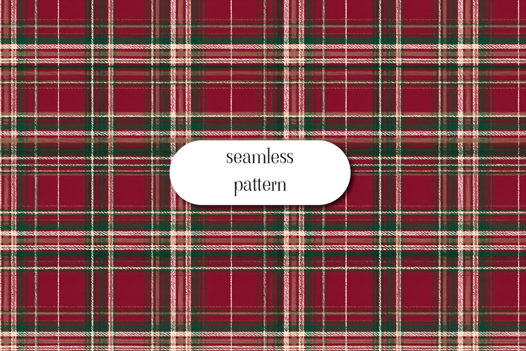 Christmas Red Green Plaid Seamless Pattern