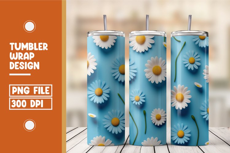 3d flower pattern tumbler wrap sublimation