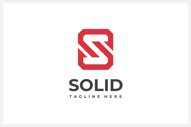 Solid - Letter S Logo Design Vector Template