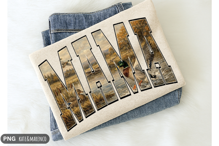 Mama Vintage Mallard Duck PNG | Western Mama PNG