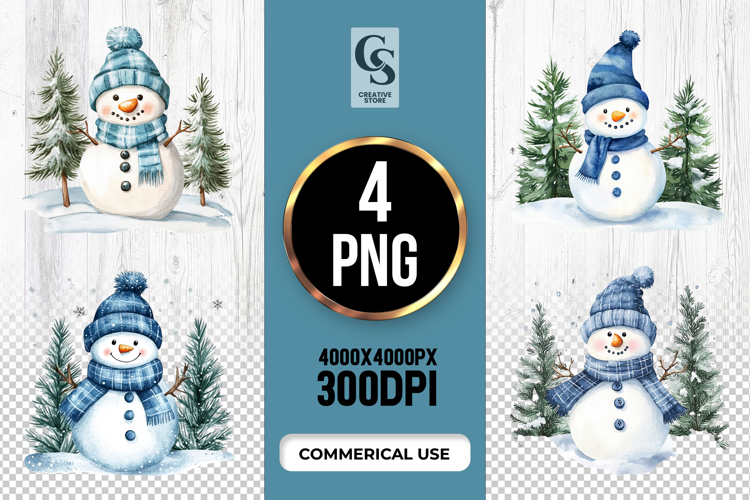 Cute Snowman Clipart Image 22
