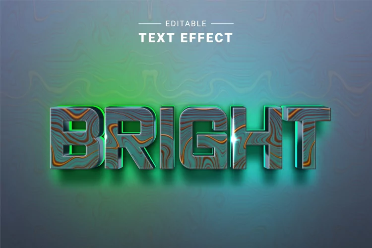 Editable Text Effect for Illustrator. Vector Graphic styles