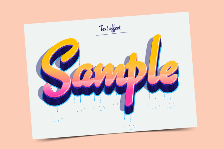 Hand Drawing Lettering Style Text Effect Editable
