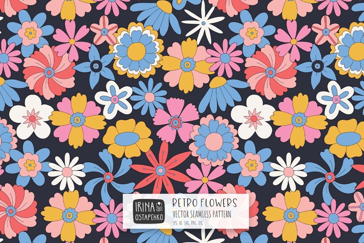 Retro Floral Seamless Pattern