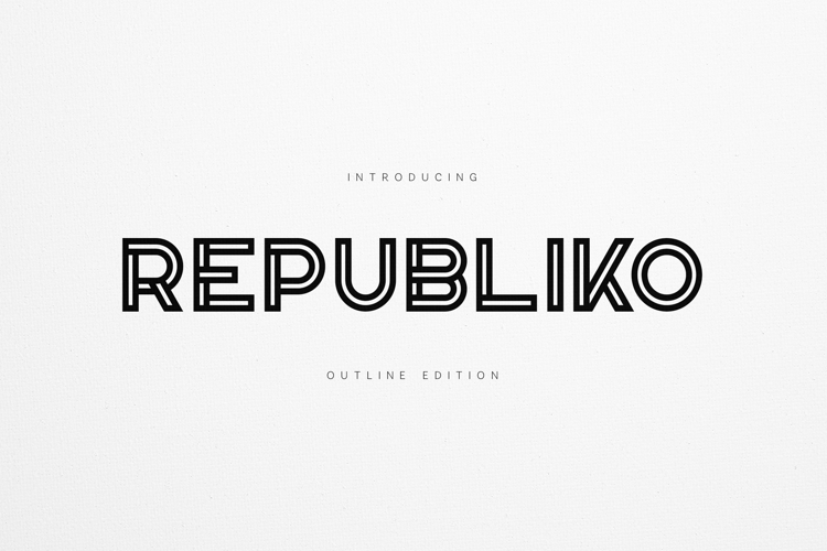Republiko Outline Retro Display Font