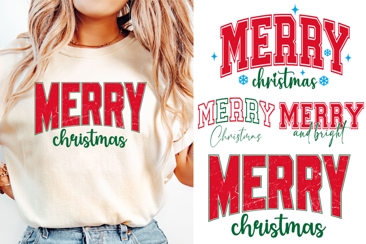 Merry Christmas Svg, Merry & Bright svg, Christmas Shirt