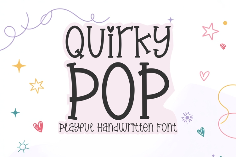 Quirky Pop Cute Playful Handwritten Font