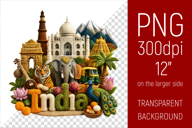 India Travel Landmark | National Culture Illustration