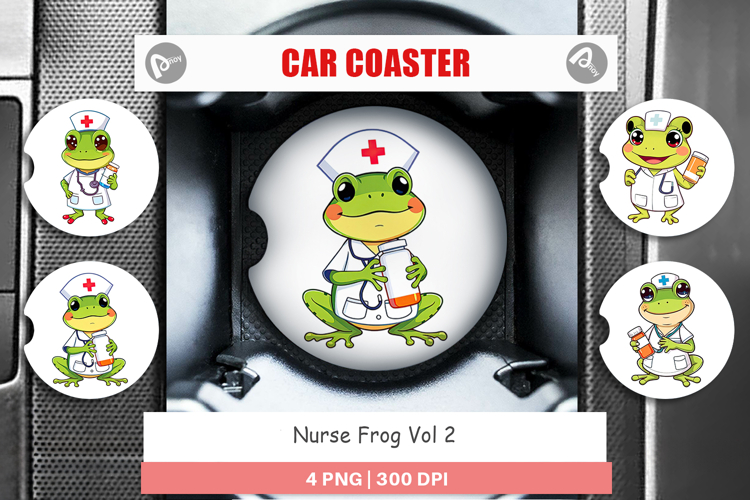 Car Coaster Nurse Frog