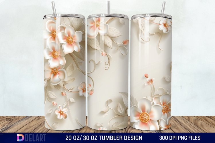 3D Floral Tumbler Wrap example image 1
