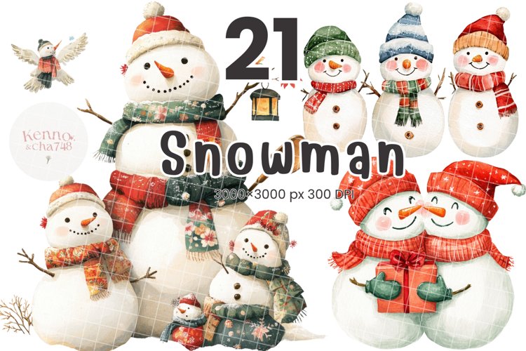 Snowman Clipart Image 16