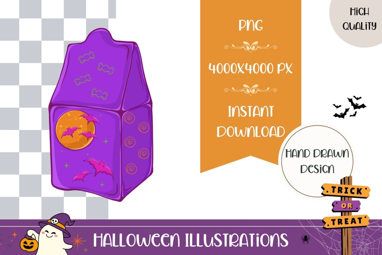 Hand Drawn Halloween Sweets Illustration, Cute Sweets PNG