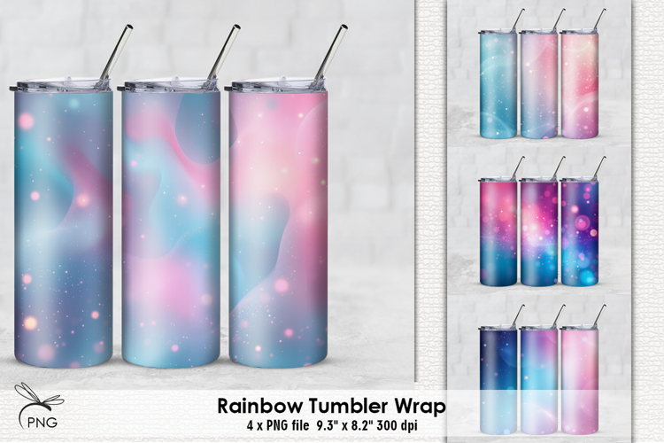 Rainbow tumbler wrap - 4 Variations