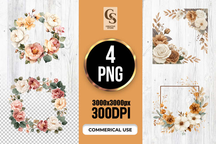 Floral Wreath Clipart Image 9