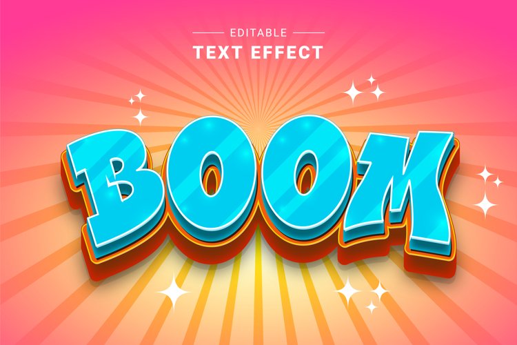 Editable Text Effect for Illustrator. Vector Graphic styles