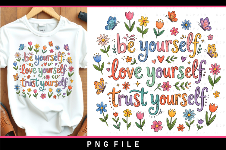 Be yourself love yourself trust yourself, Motivational quote