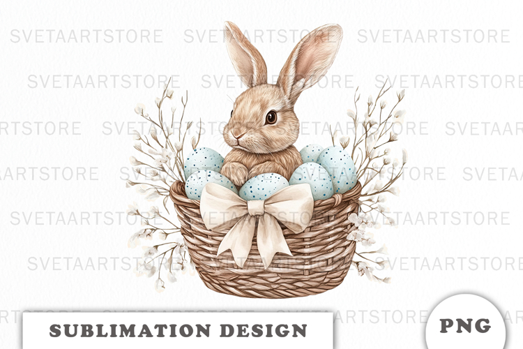 Watercolor Easter Bunny png