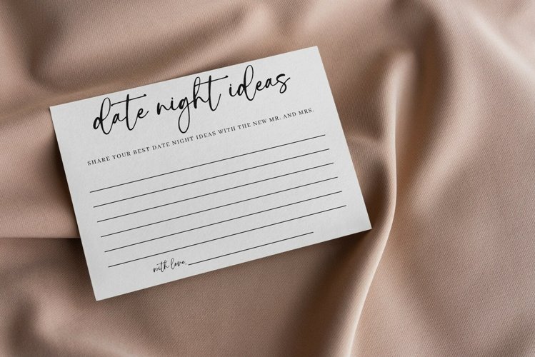 Date Night Advice and Wishes Card Template (3554376)
