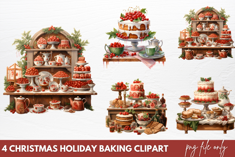 Watercolor Baking Clipart Image 11