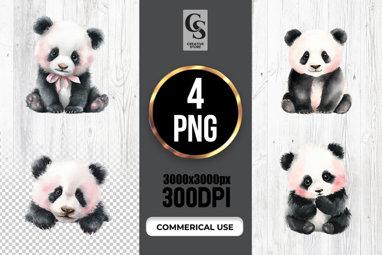 Cute Panda Clipart Image 24