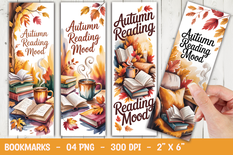 Autumn Reading Bookmark Sublimation example image 1