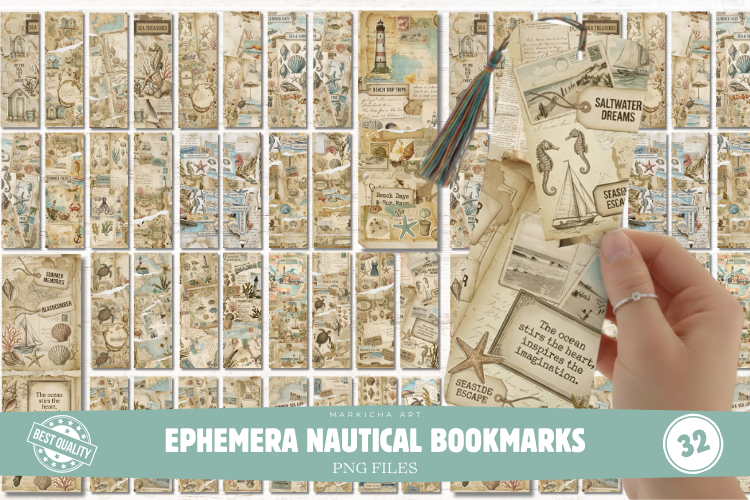 Ephemera Nautical Bookmarks