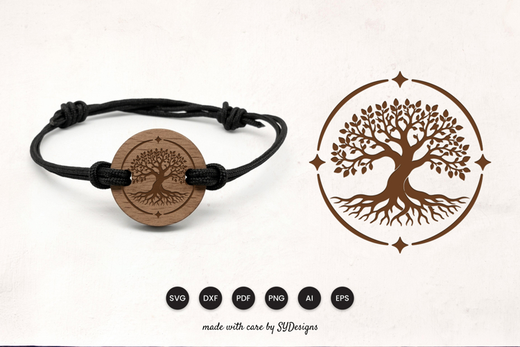 Tree of Life Bracelet Laser Cut SVG