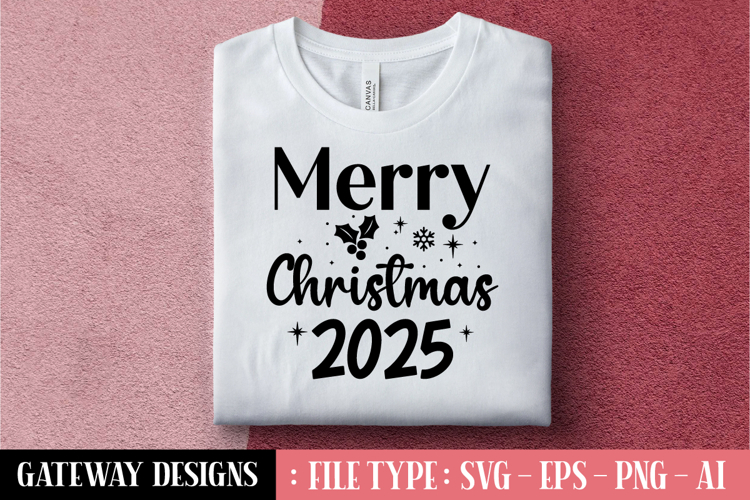Merry Christmas 2025 svg design