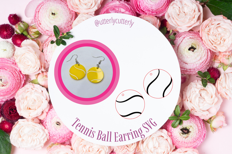 Tennis Ball Earring Laser Cut File- SVG FILE