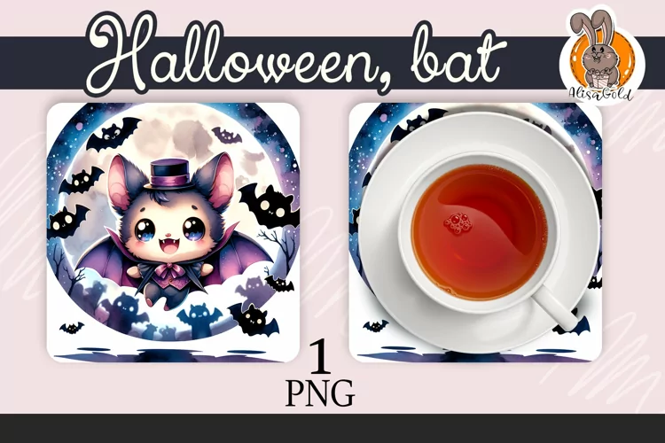 Halloween, bat, hot plate