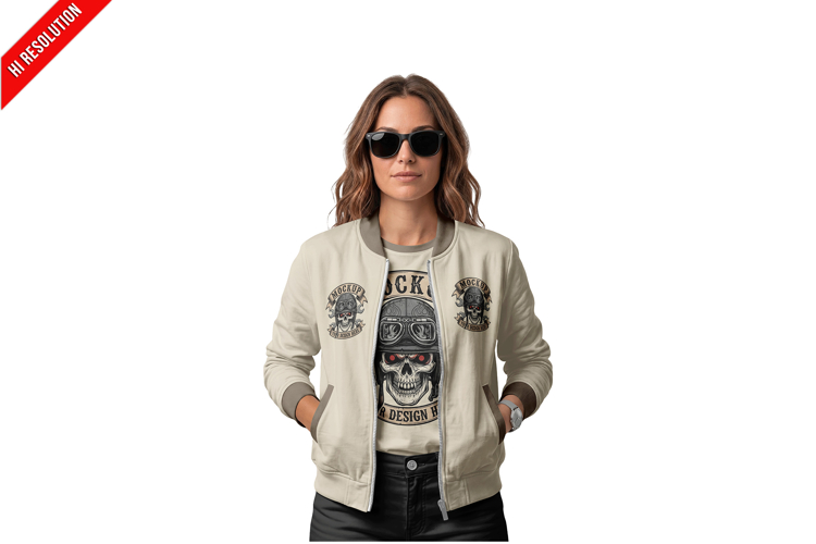 Bomber Jacket And Jeans Mockup example image 1