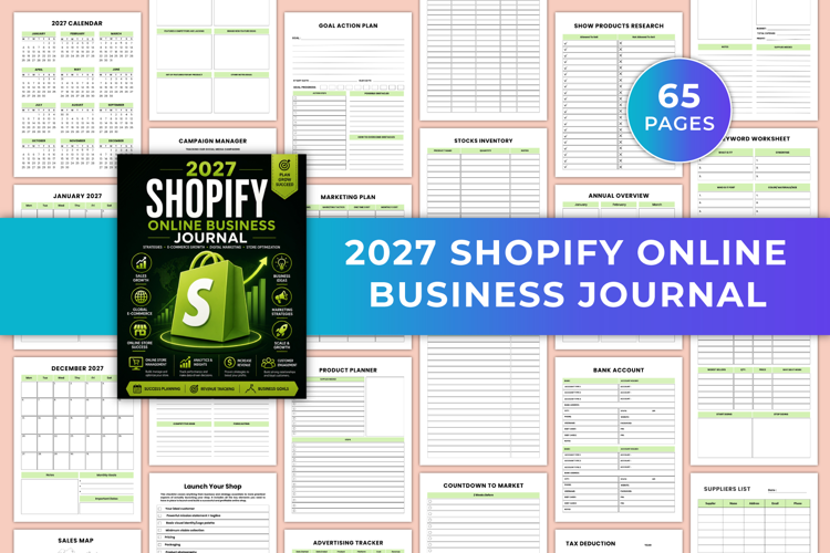 2027 Shopify Online Business Journal | Shopify Store Planner