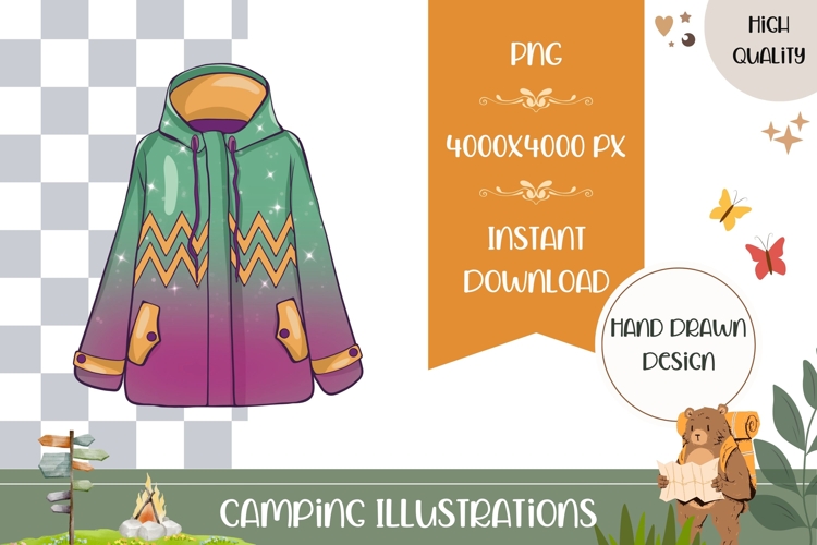 Hand Drawn Jacket Illustration, Cartoon Jacket PNG
