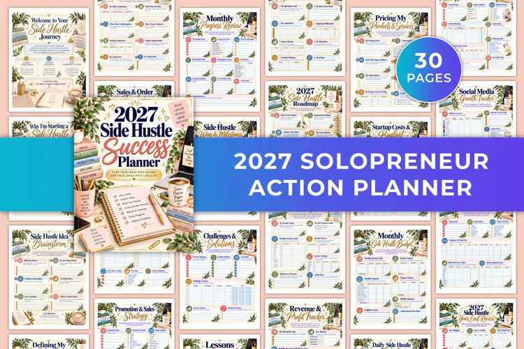 2027 Solopreneur Action Planner Kdp interiors