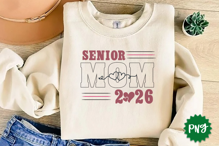 Senior Mom 2026 graduation PNG Sublimation Design