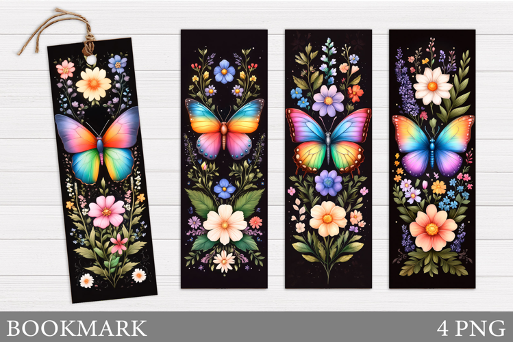 Butterflies Bookmark Design. Butterfly Bookmark Sublimation