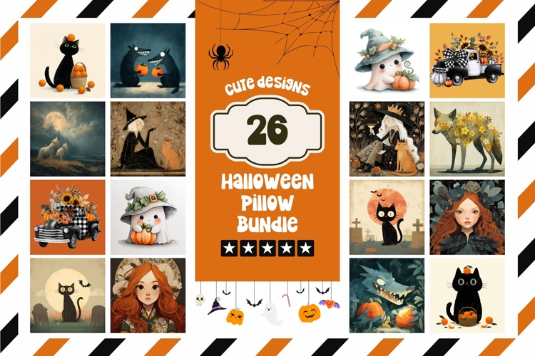Halloween Pillow Designs, Kids Pillow Bundle, Fantasy Pillow