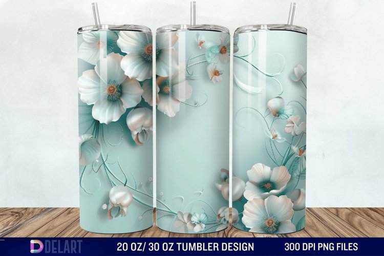 3D Floral Tumbler Wrap example image 1