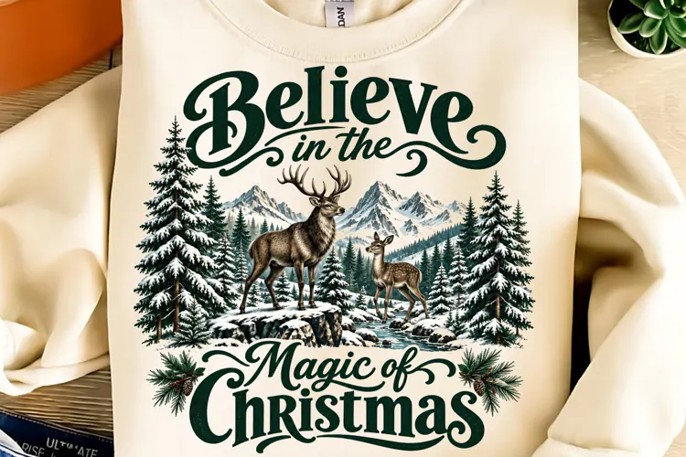 Believe in the Magic of Christmas PNG, Merry Christmas 2026