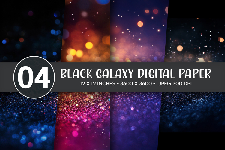 Black Galaxy Digital Paper