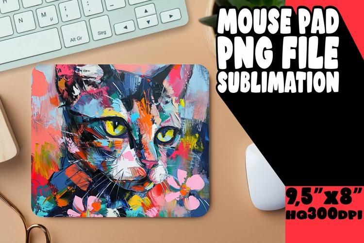 Funny Cat Sublimation Mouse Pad
