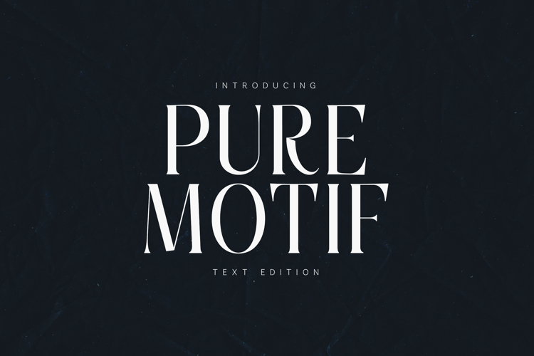Pure Motif Elegant Serif Text Font
