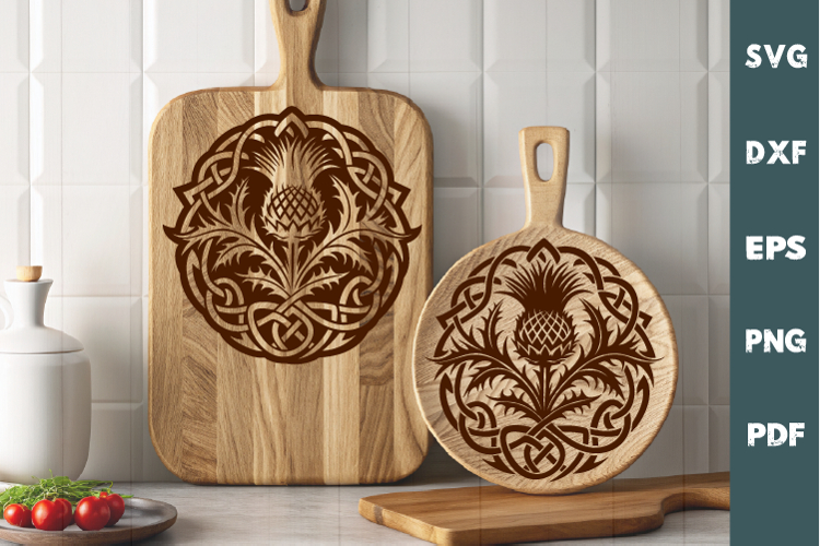 Celtic art SVG, Engraved Laser Cutting board SVG