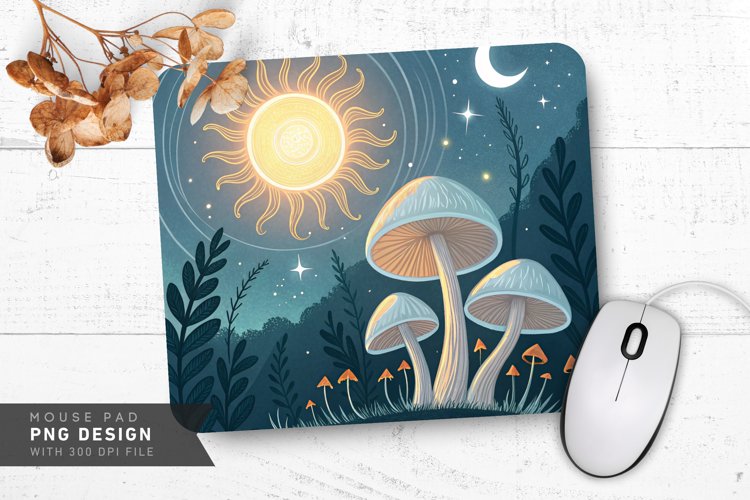 Surreal Goddess Fantasy Mouse Pad PNG Design