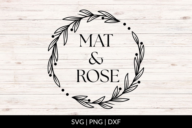 Hand Drawn Wedding Wreath SVG With Leaf Details