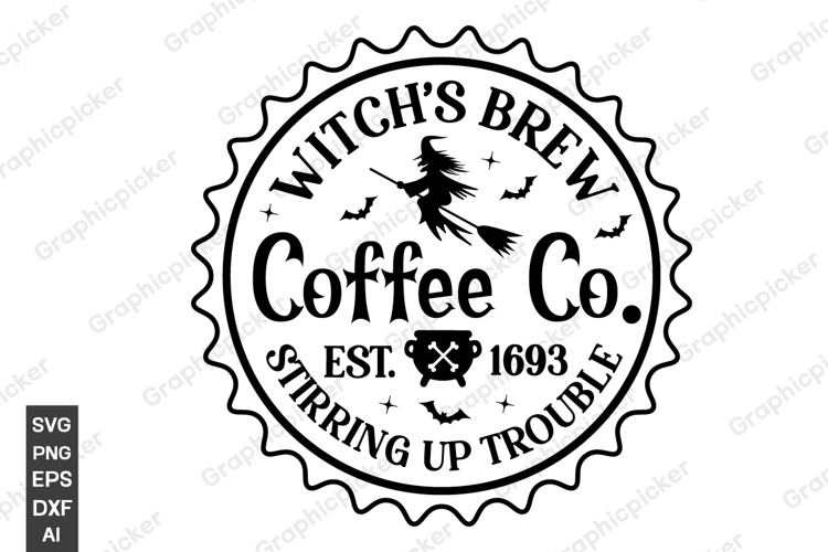 Witches Brew Coffee Co SVG, Halloween Quote Vintage T Shirt